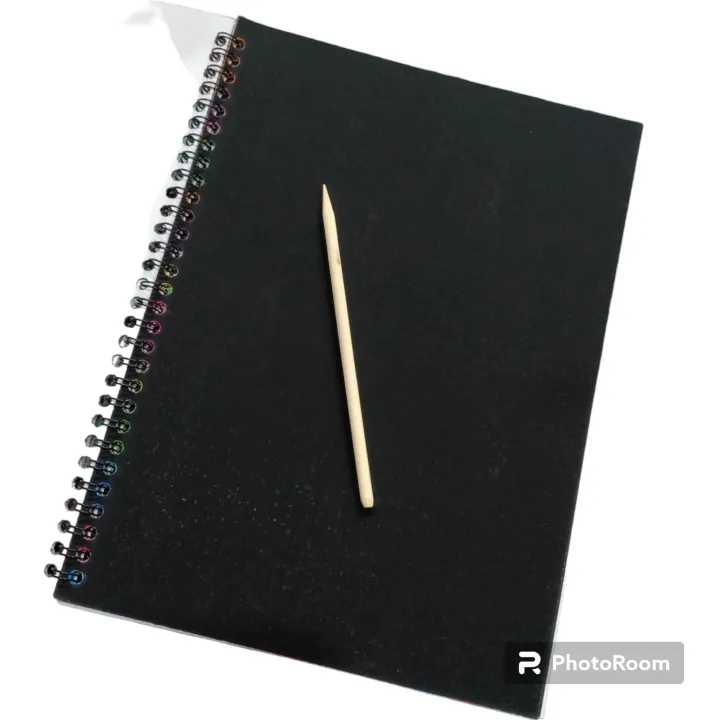 rainbow%20scratch%20paper%20note%20with%20wooden%20pen%20to%20scratch%206'%20x%2010'%20book%20size%20black%20card%20notebook%20to%20scratch%20with%20wooden%20stick%20-%20Image%204