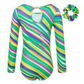 Girls Gymnastic Leotards Long Sleeve Unicorn Mermaid Unitard Sparkly Tumbling Dance Leotards for Kids 2-10 Years.