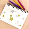50 Pieces Colorful Glitter Foam Star Stickers, Self Adhesive Star Stickers Star Shaped Wall Stickers for Kid's Arts Craft Supplies Home Birthday Party.... 