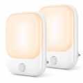 Night Light with Motion Sensor, Pack of 2 LED Night Light Socket with 3 Modes (ON/AUTO/OFF) and 5 Brightness Dimmable for Bedroo. 