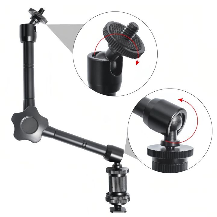 7%20inch%20or%2011%20inch%20Articulating%20Magic%20Arm%20+%20Super%20Clamp%20for%20DSLR%20Rig%20Camera%20to%20LCD%20Monito,%20LED%20Video%20Light%20Camera%20Accessories%20-%20Image%203