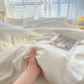 KDJEIKZ Hotel Equivalent 3pcs Brushed Solid Color Duvet Cover, Cover*1+Pillowcases*2, Polyester Fabric, All Season Bedding.
