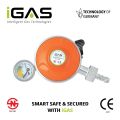 IGAS LPG Gas Safety Regulator With Meter – Leak Indicator, Auto Shut-Off, German Technology – NS Certified. 