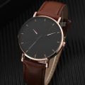 New Men Watch Luxury Bracelet Set Fashion Business Brown Leather Quartz Wrist Watches for Men Gift Set Relogio Masculino. 