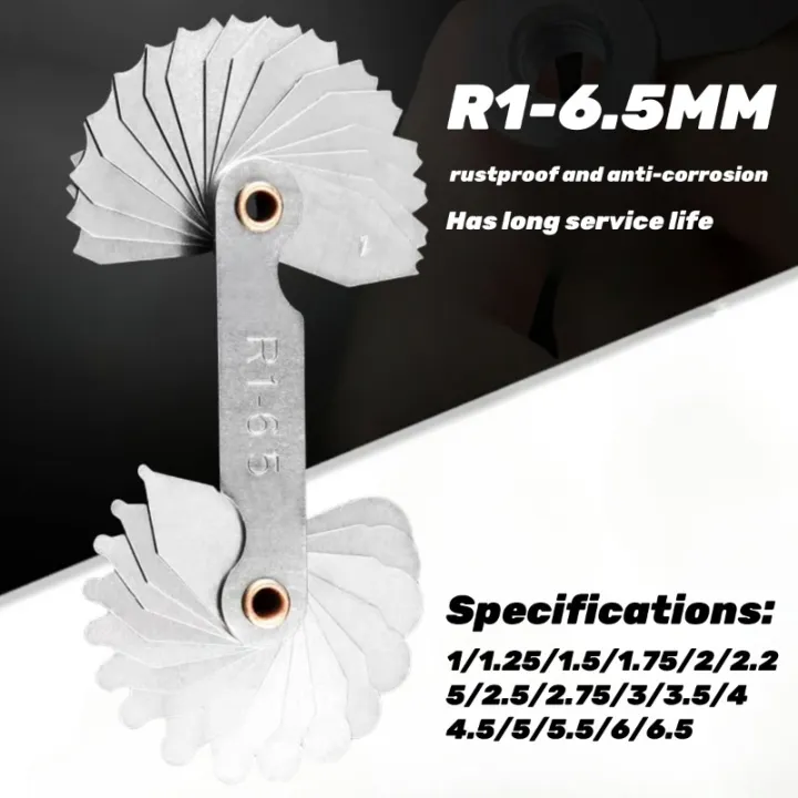 High-precision R1-6.5 Radius Template R Gauge Radius Gage Plate Fillet ...