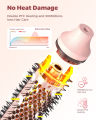 Dual Voltage Thermal Brush, 1.5 Inch Heated Round Brush with Negative Ions & Ceramic for Volumizing, 6 Temps & Auto Shut-Off. 