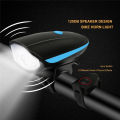 USB Rechargeable Bicycle Light Bike Front Light Waterproof Night Riding Bicycle Headlight With Horn. 
