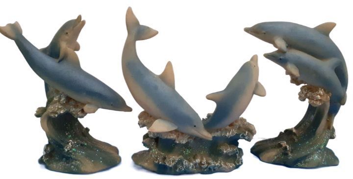 Porcelain Dolphin Miniature set