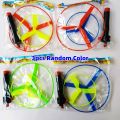 Kid Sports Pull Line Saucer Toys Children Outdoor Fun Rotating Flying Helicopter Processing Toy for Parks Beach.
