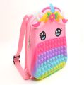 Pop It Bag Cute Unicorn Casual Backpack for Girls. 