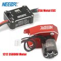 NEEBRC 1212 Outrunner Brushless Motor 3500KV 24T Gear 25A Metal ESC Adapter for 1/24 SCX24 RC Crawler Drift Car Truck Upgrade. 