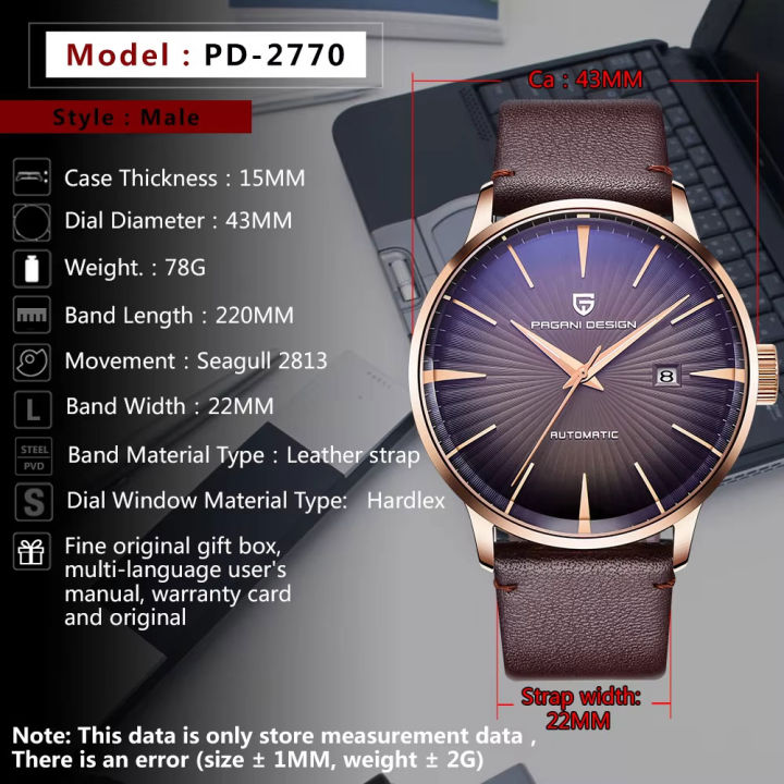 PAGANI%20DESIGN%20New%202770%20Men%20Mechanical%20Wristwatch%20Sapphire%20Glass%2043mm%20Automatic%20Watches%20Stainless%20Steel%20Waterproof%20Watch%20Man%20%20-%20Image%205
