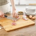 Wooden Chopping Board, Natural Bamboo Wood, (20x30, 22X32, 24x34, X 1.8 cm) Perfect Size Cutting Tray for Kitchen, Vegetables, Fruits, Pizza, Meat, Multipurpose use, with Steel Handle. 