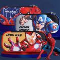 Spiderman 3D Printing Pencil Case Iron Man Cartoon Pen Bag Student Children Large Capacity Pencil Case Birthday Gifts. 