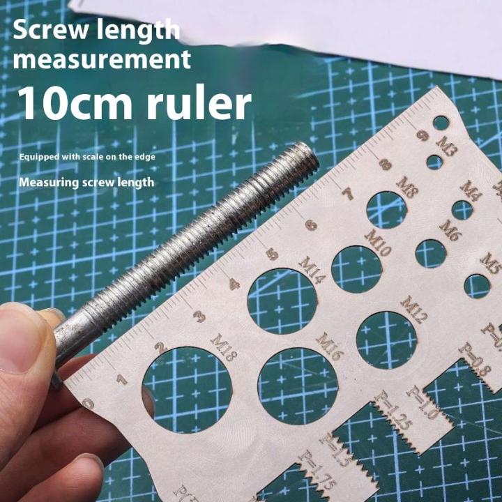 Screw Thread Pitch Gauge Ruler Measuring Tool Bolt Nut Metric Machining ...