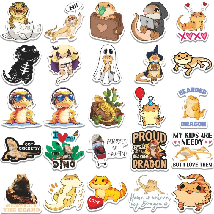 50Pcs%20%20Bearded%20Dragon%20Stickers%20DIY%20Stickers%20Scrapbooking%20Phone%20Luggage%20Skateboard%20Waterproof%20Decals%20-%20Image%205