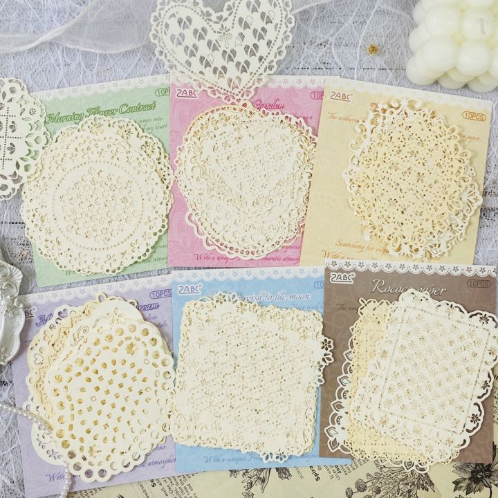 Journamm 10 PCS Hollow Scrapbook Paper Pack for Scrapbooking Card Making Junk Journals DIY Crafts Creative DIY Material Paper