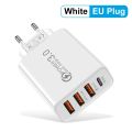Total 20W Multi Port Wall Charger USB PD Adapter For iPhone 13 12 for Mobile Phone Plug Charging.