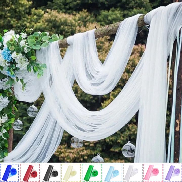 5/10M Organza Tulle Fabric Crystal Organza Roll, Sheer Shiny Fabric for Wedding Party Backdrop Decor  Wrapping DIY Crafts