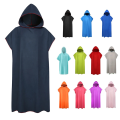 Adult men hooded bath towel microfiber Quick drying beach bathrobe Cape surf poncho for outdoor sandbeach from China.
