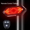 Bike Turn Signal Rear Light Remote Bicycle Lights LED USB Rechargeable Bicycle Lamp Bike Wireless Warning Tail Light. 