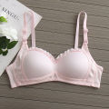 Sweet  Lingerie for Women Cute Little Boobs Gather Lace Student Girl Bra Thin. 