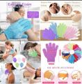 Bath Gloves Exfoliating Nylon Double Sided for Beauty Spa Massage Dead Skin Shower Scrubber Bath Accessories. 