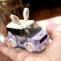 Rabbit Car Building Block Set DIY Cartoon Car Model Assembly Bricks Children's Toy  Suitable for Home Decoration Ornaments. 