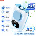 NEW Portable Waist Fan 6000mAh Neck Fan Powerful Wind for Home/Outdoor Cooling, 12H Play, 40000RPM, LED Display, 5 Speeds,.