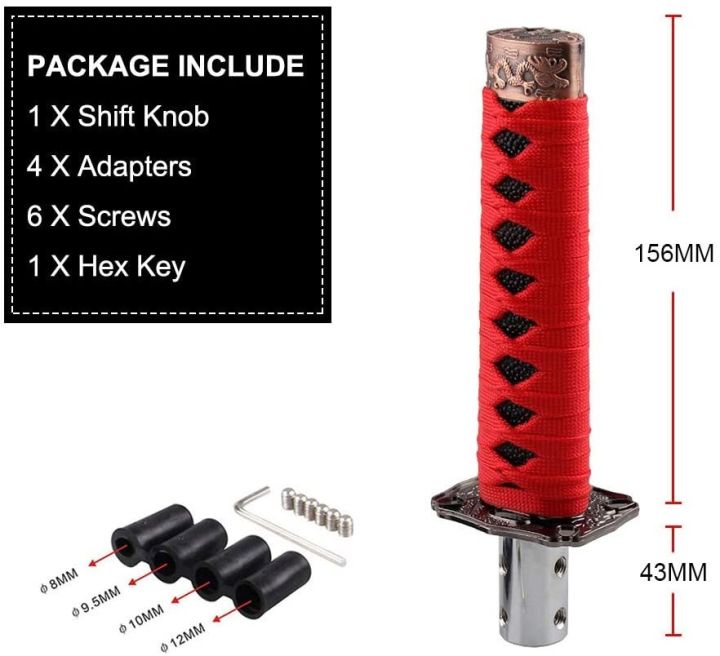 150MM%20Universal%20JDM%20Katana%20Samurai%20Sword%20Shift%20Knob%20Shifter%20With%20Adapters%20Gear%20Shift%20Knob%20Transmission%20Gearstick%20Car%20Accessories%20-%20Image%202