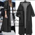 jeans fabric long coat for winter. 