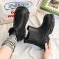 Rain Shoes Women's Waterproof, Non-slip Mid-welly Boots Thick Soles Increase Wear and Deodorant Water Shoes. 