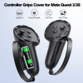 VR controller grip cover for Meta Quest 3S accessories, silicone controller cover for Oculus Quest 3S to protect skin, battery.