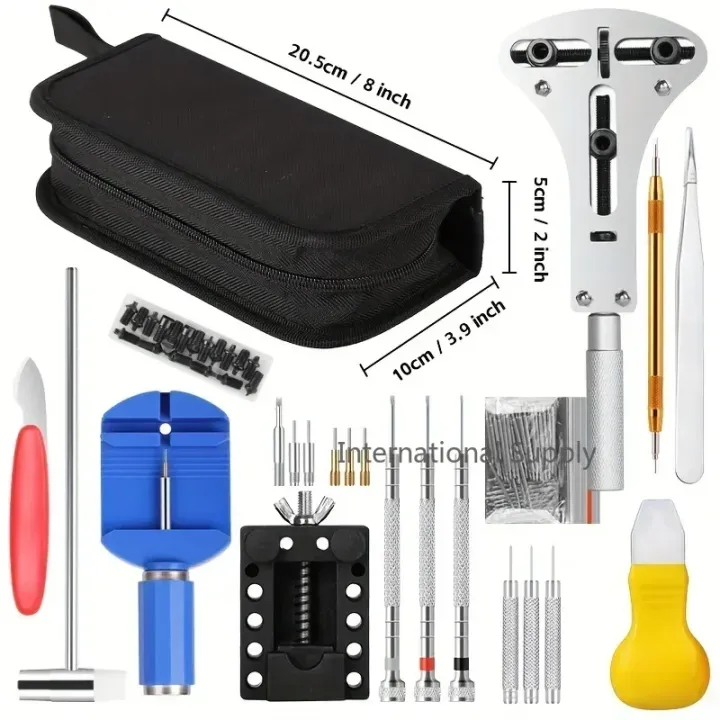 147pcs/set Watchmaker Watch Repair Repairing Tools Kit, Case ...