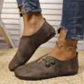 2026 Spring/Autumn New Slip-On Casual Shoes for Women - Large Sizes Minimalist Flat Sole Shoes, Versatile Commuter Shoes.