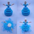 GAZA TOY Beautiful Rotating princess , frozen Elsa dancing and singing doll toy. 