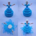 GAZA TOY Beautiful Rotating princess , frozen Elsa dancing and singing doll toy. 