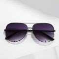 European And American Retro Style Double Beam Toad Mirror Men and Women Metal Sunglasses. 