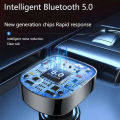1/12pcs Car Mp3 Player Dual USB Fast Charger Bluetooth Receiver Compatible With 5.0 Fm Transmitter USB Flash Drive Plug Car Kit. 