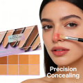 Zephoco High Coverage Makeup Concealer Long Lasting Waterproof Cover Dark Circles Removal Matte Concealer Palette Cosmetics 11g. 