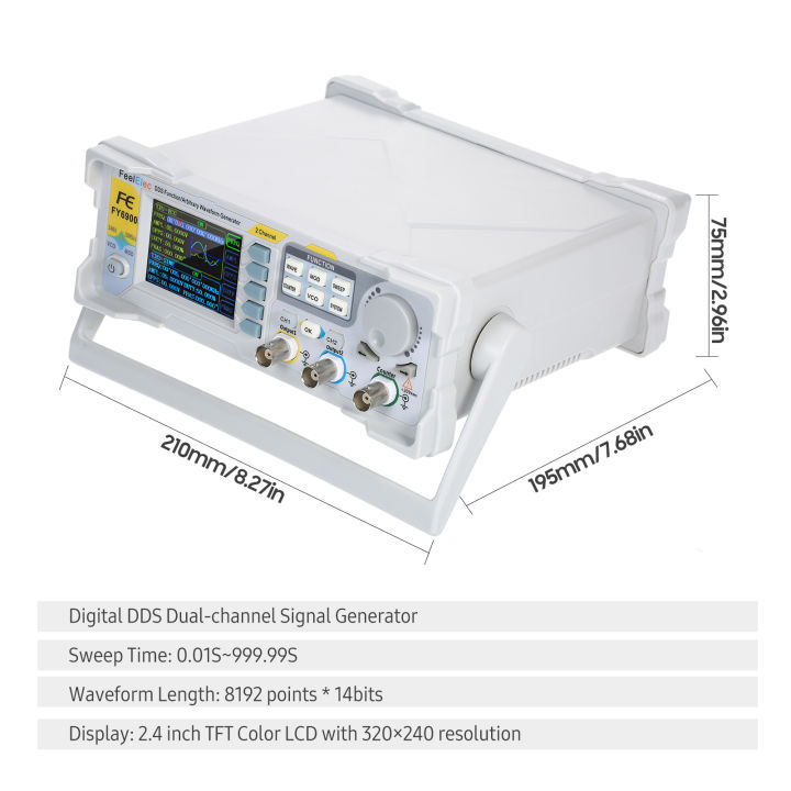 0MHz Function Signal Generator High Precision Digital DDS Dual-channel ...