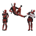 6pcs/set Deadpool Anime Action Figure Sitting Posture Model X-Men Mini Doll Car Decoration Marvel Collection Figurine Kids Toy. 