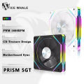 ICE Whale PRISM 5GT Case Fan 120mm 5V 3Pin ARGB Cyclic Mirror Light Effect PWM 1800RPM Cooling Fan Motherboard Lighting Sync. 