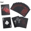 Waterproof, Pure Black, Wear-resistant And Durable Plastic Poker Board Game Cards PVC Magic Poker Cards Casual Game Poker Cards. 