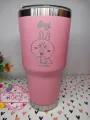 Qcool high quality silver edge laser work glass Rambler 30oz. 