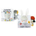 3D Visual Tail Cloth Book Baby Tear Resistant Biteable Cognitive Tool Interactive Parent-Child Fun Development Infants Toddlers.