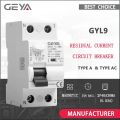 2P 40A 30MA Type AC & TYPE A RCCB Magnetic Residual Current Circuit Breaker AC ELCB GEYA GYL9. 