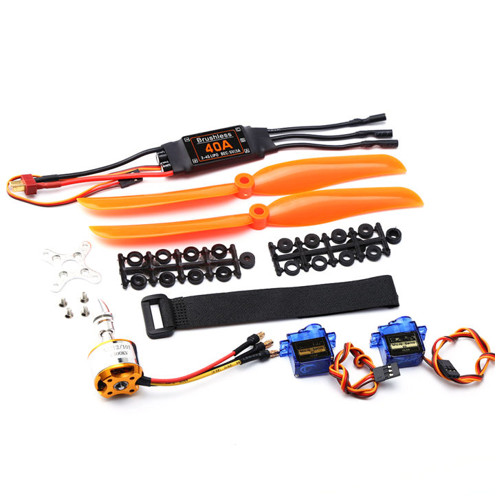 Brushless Motor 1400KV 40A ESC 8060 Propeller 9G Micro Servo 2pcs for