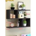 Wooden 2 Storey Wall Shelf, Display Floating Storage Shelves Wall Mount Bookshelf Used For Living Room Bedroom Shelving Unit, cuatomised. 