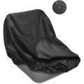 1 PC Heavy-Duty Tractor Seat Cover for Kubota Cadet Mahindra Riding Lawn Mowers - Black Polyester with Secure Drawstring Closure.
